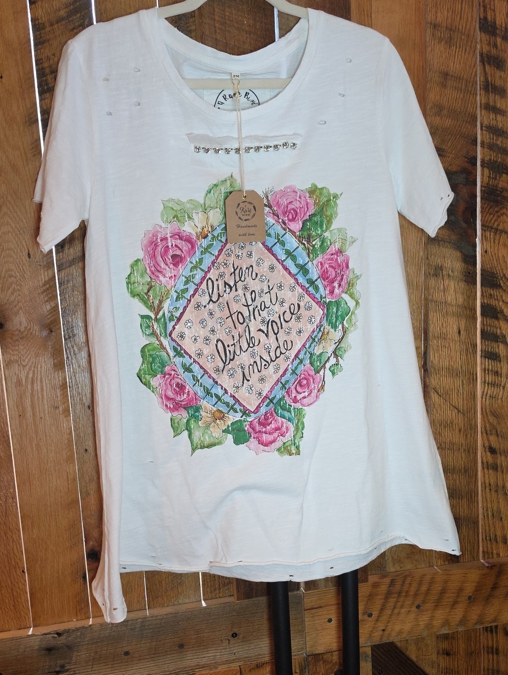 255p A Rare Bird Listen To Tha Voice Distresed T Shirt